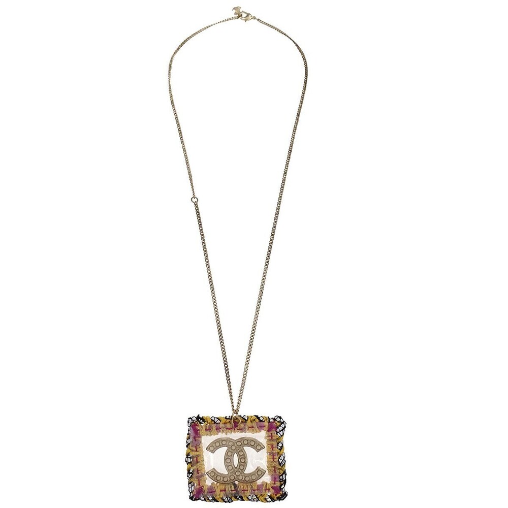 Chanel Square CC Pendant Metal
